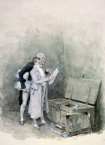 Truhla s listinou od George Henry Boughton
