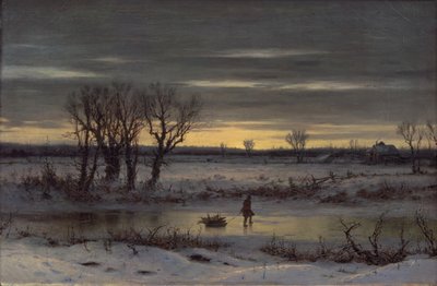 Zimní soumrak u Albany, 1858 (olej na plátně) od George Henry Boughton