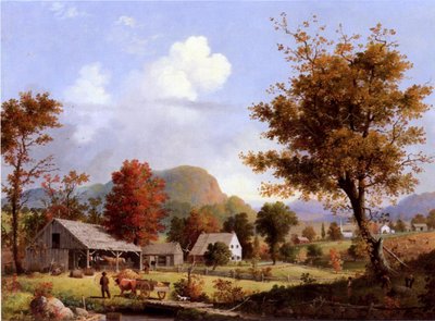 Lisování moštu, 1855 od George Henry Durrie