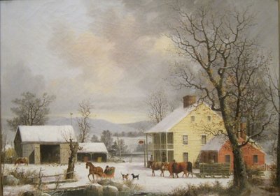 Zima na venkově (1857) od George Henry Durrie