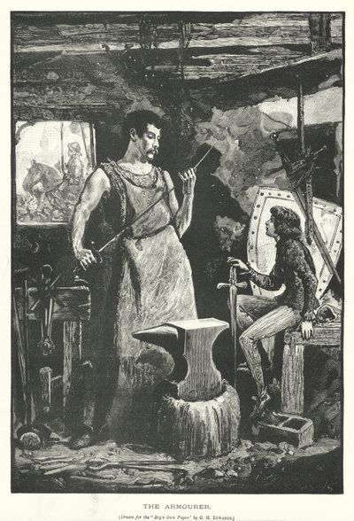 The Armourer (rytina) od George Henry Edwards
