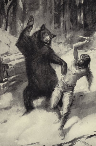 Scarfaces Zápas s medvědem od George Henry Evison