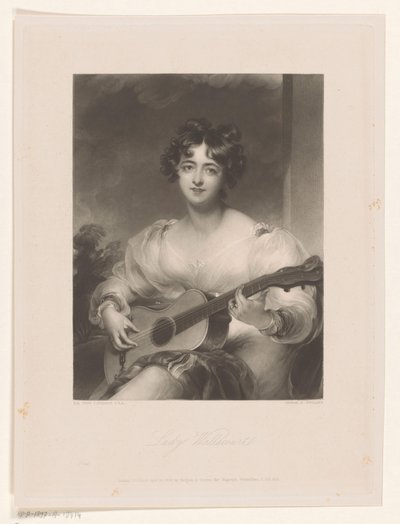 Portrét van Elizabeth Black Lady Wallscourt (titul na objektu) od George Henry Phillips