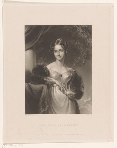 Portrét van Maria Anne Ashley The Hon. Paní Ashley (titul na předmětu) od George Henry Phillips