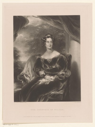 Portrét van Mary Margaret Stanley Hraběnka z Wiltonu (název na předmětu) od George Henry Phillips