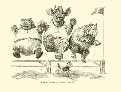 Skok do výšky, třída B (litografie) od George Henry Thompson