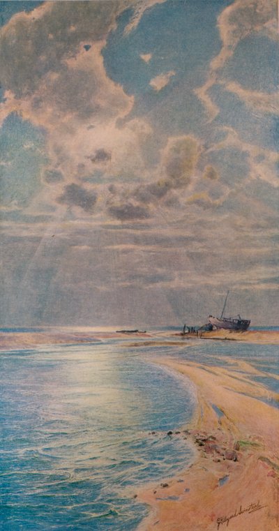 Stříbrné světlo na zlaté tyči, Ambleteuse, c1901 od George Hillyard Swinstead