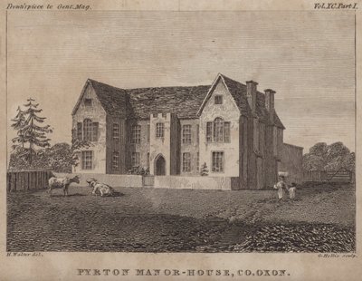 Pyrton Manor House, Oxfordshire (rytina) od George Hollis