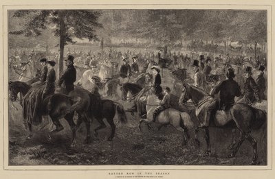 Rotten Row in the Season (rytina) od George Housman (after) Thomas
