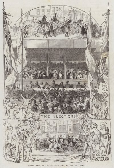 Scény z voleb od George Housman Thomas