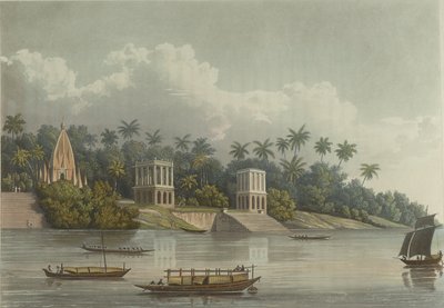 Hindoo pagody pod Barrackpore na Ganze od George Hunt
