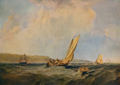 Blowing Hard-Off Cowes, 1834 od George Hyde Chambers
