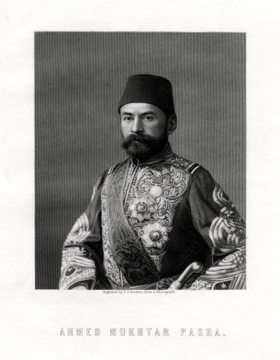 Ahmed Mukhtar Pasha, armádní důstojník Francie a Osmanské říše, 19. století. od George J. Stodart
