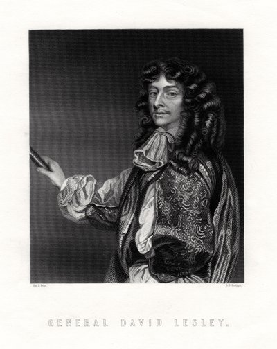 David Leslie, lord Newark, důstojník kavalérie a generál v anglické občanské válce, 19. století od George J. Stodart