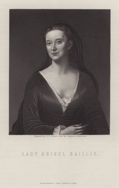 Lady Grizel Baillie , skotský skladatel (rytina) od George J. Stodart