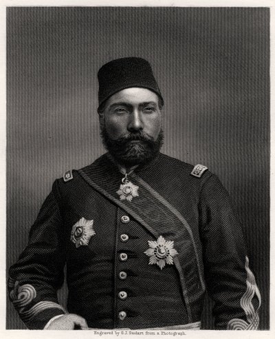 Osman Nuri Pasha, polní maršál Osmanské říše, 19. století od George J. Stodart