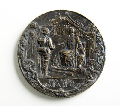 Medaile na památku návratu dobrovolníků City Imperial Volunteers z búrské války od George James Frampton