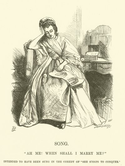 Ilustrace pro Ah Me! Kdy si mě vezmu? (rytina) od George John Pinwell