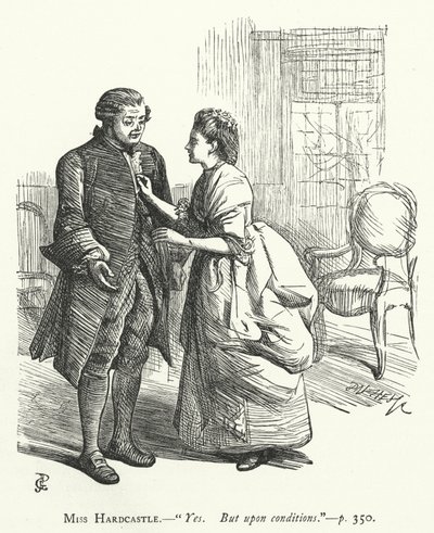 Ilustrace k filmu She Stoops To Conquer (rytina) od George John Pinwell