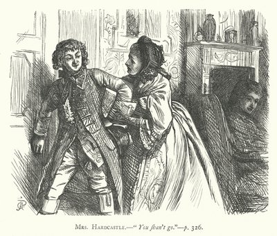 Ilustrace k filmu She Stoops To Conquer (rytina) od George John Pinwell