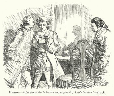Ilustrace k filmu She Stoops To Conquer (rytina) od George John Pinwell