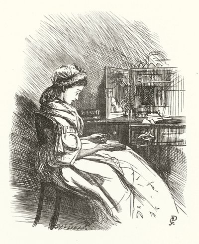 Ilustrace pro Sloky o ženě (rytina) od George John Pinwell