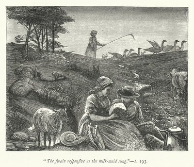 Ilustrace pro The Deserted Village (rytina) od George John Pinwell