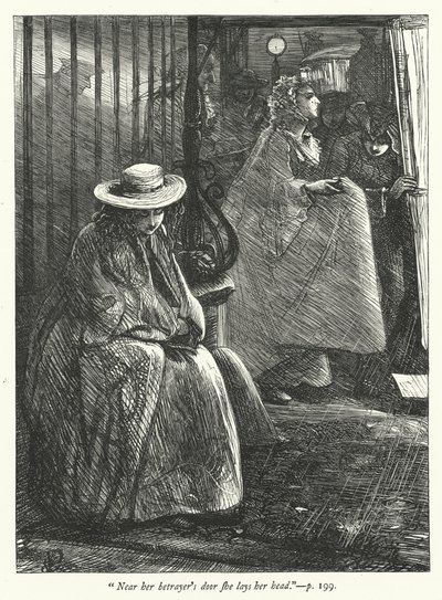 Ilustrace pro The Deserted Village (rytina) od George John Pinwell