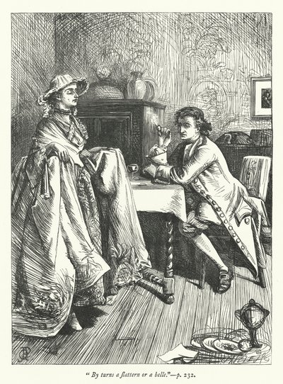 Ilustrace k filmu Dvojitá proměna (rytina) od George John Pinwell