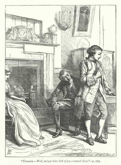 Ilustrace k filmu The Good-Natured Man (rytina) od George John Pinwell