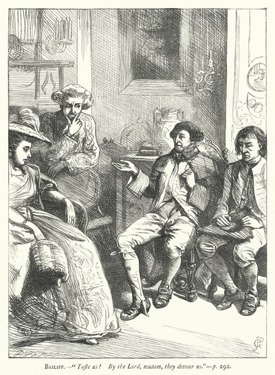 Ilustrace k filmu The Good-Natured Man (rytina) od George John Pinwell