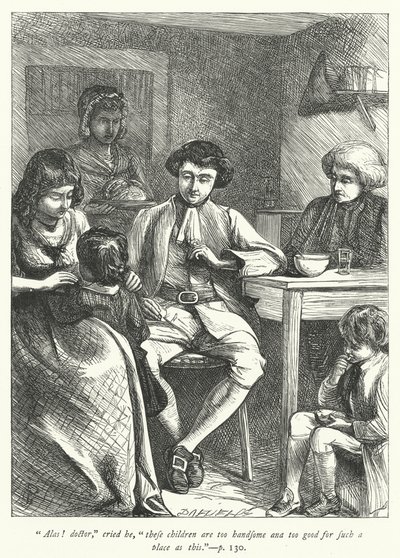 Ilustrace pro Vicar of Wakefield (rytina) od George John Pinwell