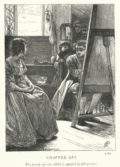 Ilustrace pro The Vicar of Wakefield (rytina) od George John Pinwell