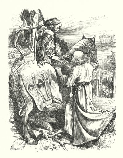 Poutníkův odchod (rytina) od George John Pinwell