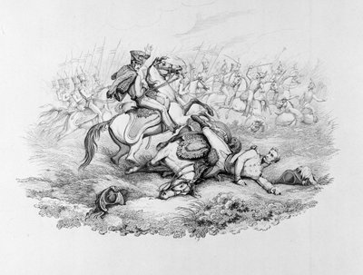 ?Památná bitva u Waterloo – Nebezpečná situace maršála Blüchera v bitvě u Ligny, 1815? od George Jones