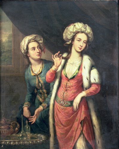 Portrét dámy považované za lady Mary Wortley Montagu od George Knapton