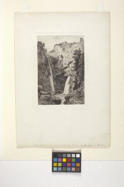 Vodopády Tivoli (inkoust) od George Loring Brown