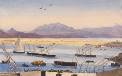 Část Gibraltarského zálivu, španělské linie od George Lothian Hall