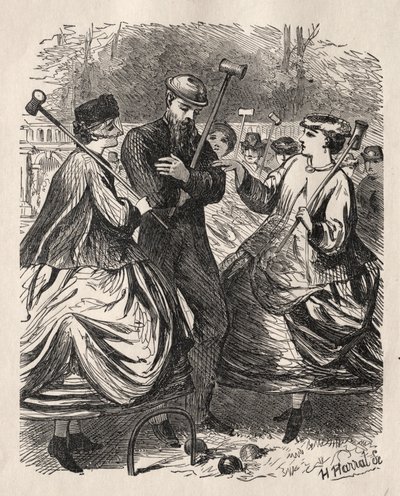 Naše kroketová párty, 1864. od George Louis Palmella Busson Du Maurier