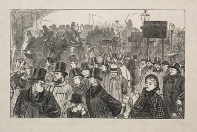 Živý proud na London Bridge - Na mostě, 1863. od George Louis Palmella Busson Du Maurier