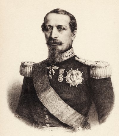 Portrét francouzského císaře Napoleona III (pohlednice) od Bartolome Esteban and studio Murillo