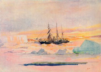 Loď Shackletons, Nimrod, v McMurdo Sound, 1909, 1912 od George Marston