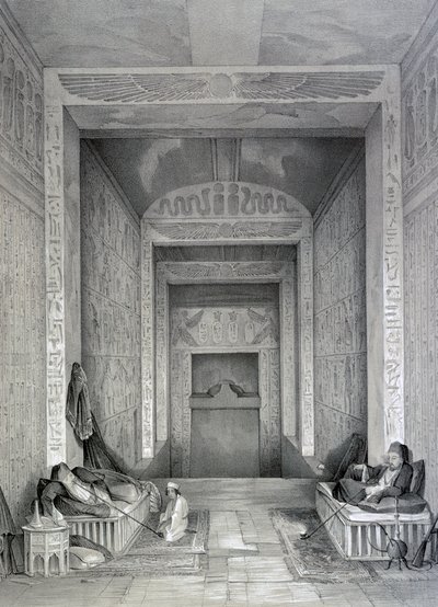 Interiér chrámu, Egypt, 19. století od George Moore