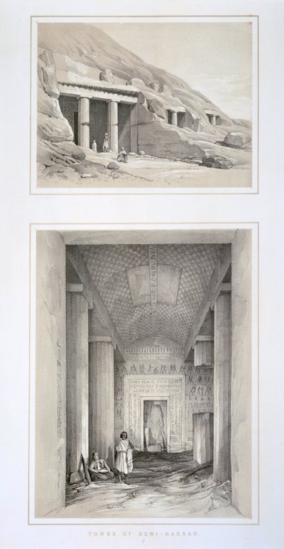 Hrobky Beni-Hassan, Egypt, 19. století od George Moore