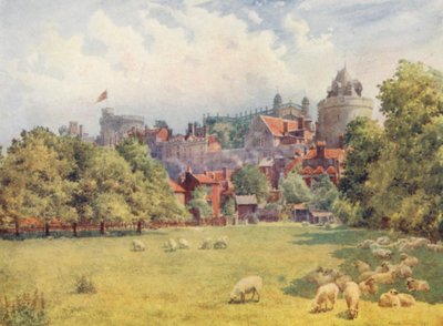 Hrad z polí (barevná litografie) od George Moore Henton