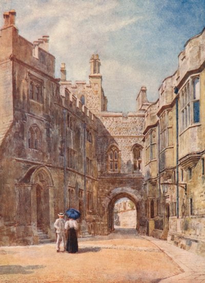 Normanská brána (barevná litografie) od George Moore Henton
