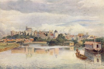 Windsor od řeky (barevná litografie) od George Moore Henton