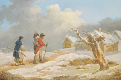Návrat vojáka (olej na panelu) od George Morland
