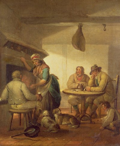 Country Folk By An Inn Fire, 1796 od George Morland