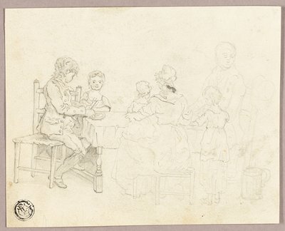 Rodina u stolu od George Morland